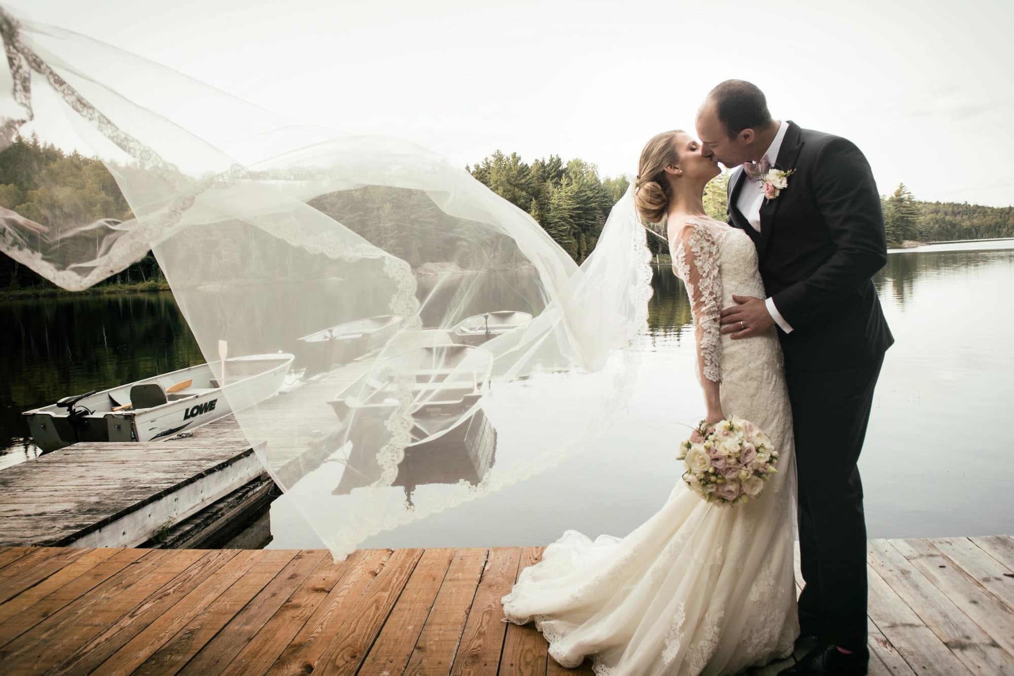 waterfront session couple romantic lac sacacomie eugenie aaron jewish flying veil